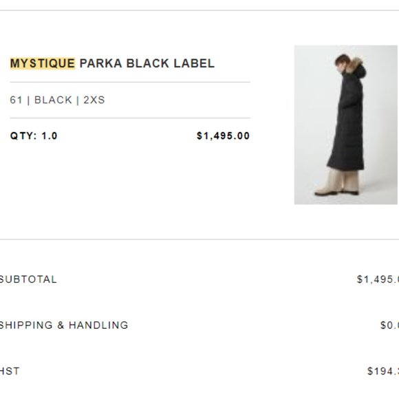 XXS Canada Goose Black Label Mystique Classic Fit Parka - Picture 1 of 2